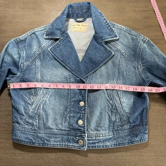 Free People Now Or Never Denim Jacket Coat XS - Picture 12 of 14